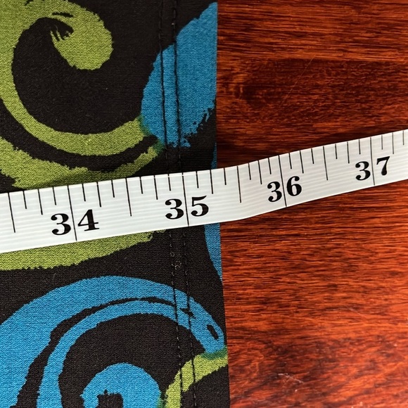 Signature London Womens Dress M Black Green Pullover Swirl Pattern Soft Classy - Picture 11 of 12